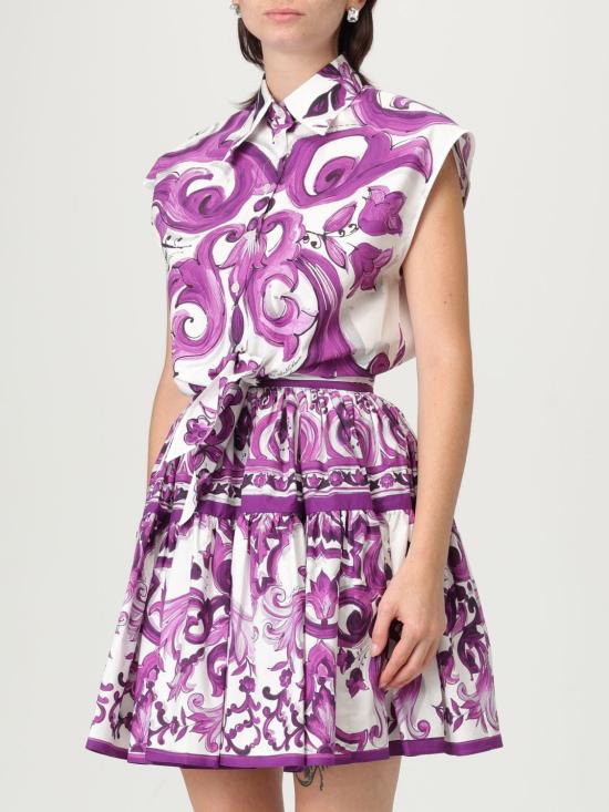 25FW 돌체앤가바나 셔츠 F5T53THH5EN IP3TN Violet - DOLCE & GABBANA