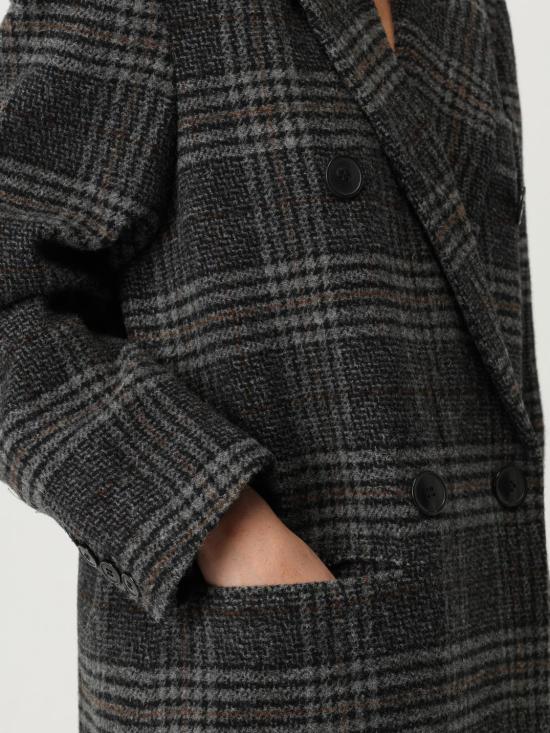 25FW 이자벨마랑에뚜왈 렉사나 롱 체크 울 코트 MA0285FAC3D02E 02GY Grey - ISABEL MARANT ETOILE