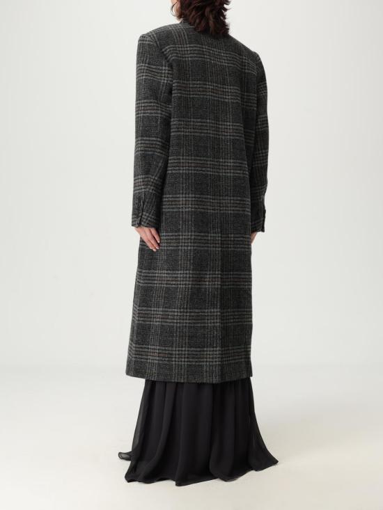 25FW 이자벨마랑에뚜왈 렉사나 롱 체크 울 코트 MA0285FAC3D02E 02GY Grey - ISABEL MARANT ETOILE