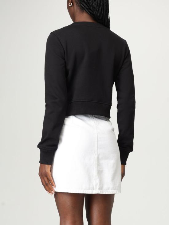 25FW 디젤 F 슬리미 Od 컷아웃 로고 크롭 스웨트셔츠 A099310GRAC 9XX Black - DIESEL