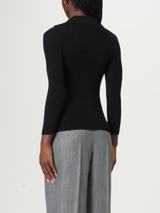 25FW 비비안웨스트우드 MARINA 마리나 오브 자수 폴로 스웨터 18030040Y001V N401 Black - VIVIENNE WESTWOOD