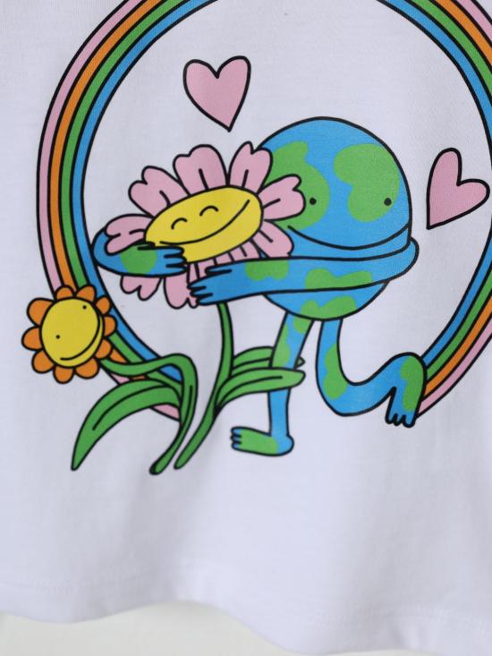 25FW [키즈] 스텔라 맥카트니 티셔츠 TX8A00Z0434 100 White - STELLA MCCARTNEY