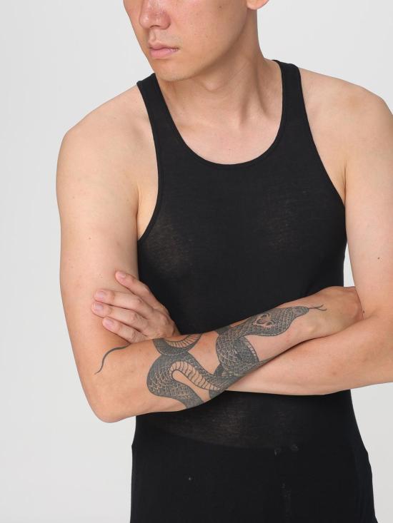 25FW 릭 오웬스 민소매 티셔츠 RU02E1150MR 09 Black - RICK OWENS