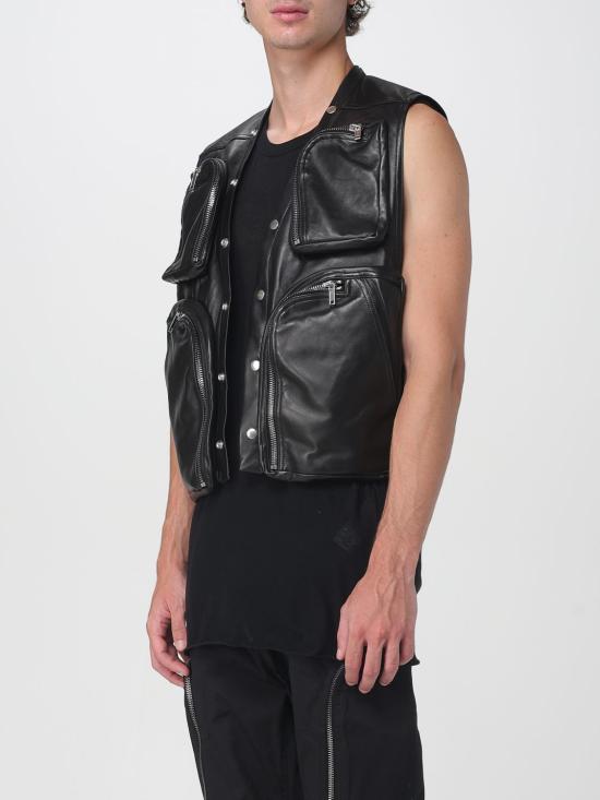 25FW 릭 오웬스 베스트 RU02E1767LBY 09 Black - RICK OWENS