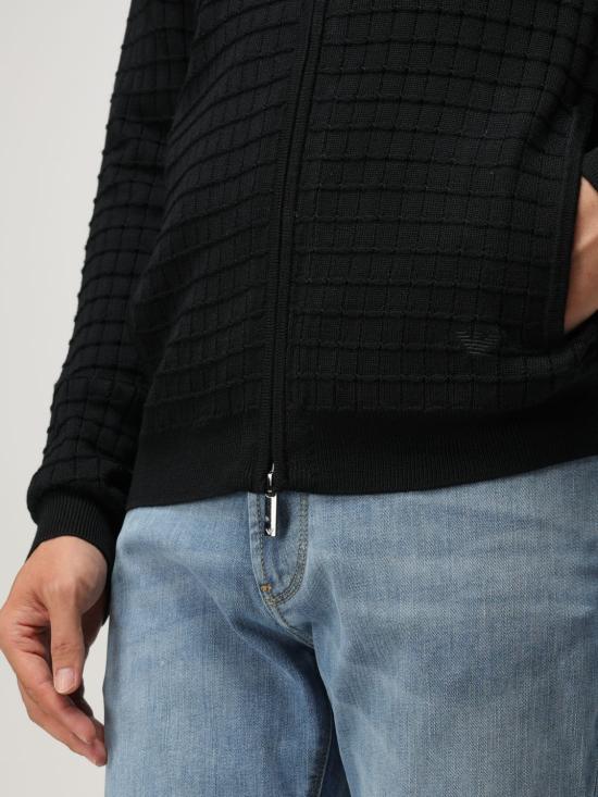 25FW 엠포리오 아르마니 집업 니트 EM003503AF14113 UB109 Blue - EMPORIO ARMANI