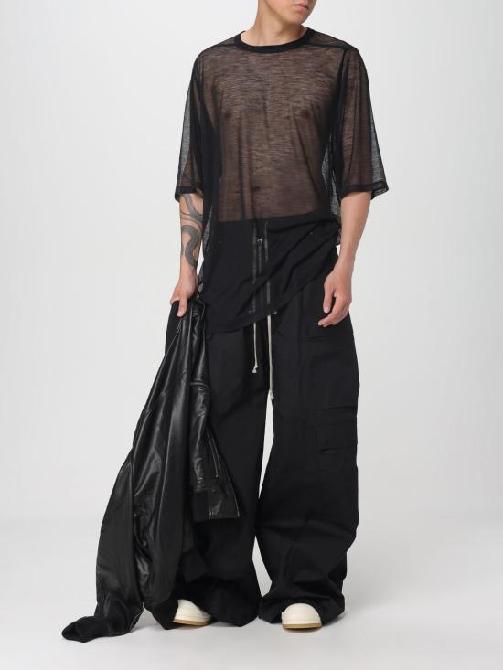 25FW 릭 오웬스 반팔 티셔츠 RU02E1274JWR 09 Black - RICK OWENS