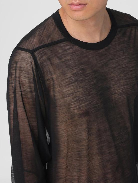 25FW 릭 오웬스 반팔 티셔츠 RU02E1274JWR 09 Black - RICK OWENS