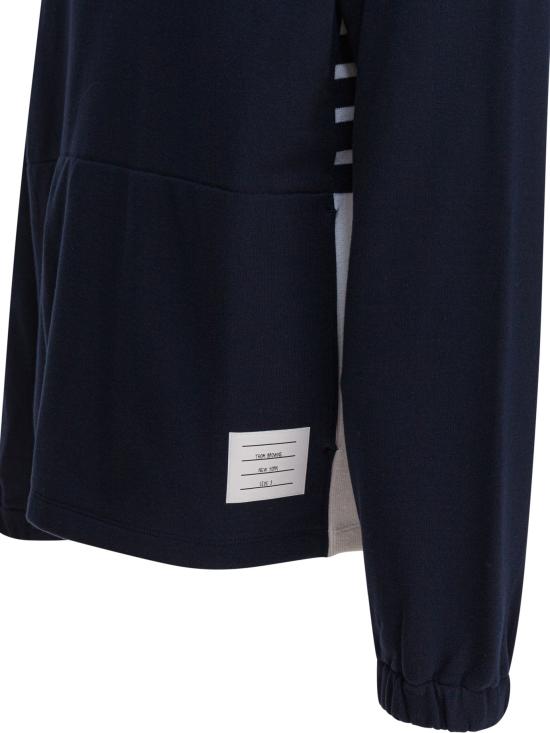 25FW 톰브라운 4바 저지 하프집 풀오버 MJT503A03037415 Blue - THOM BROWNE