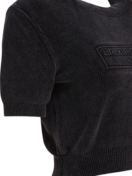 25FW 알렉산더 왕 반팔 티셔츠 1KC3251030011 Black - ALEXANDER WANG