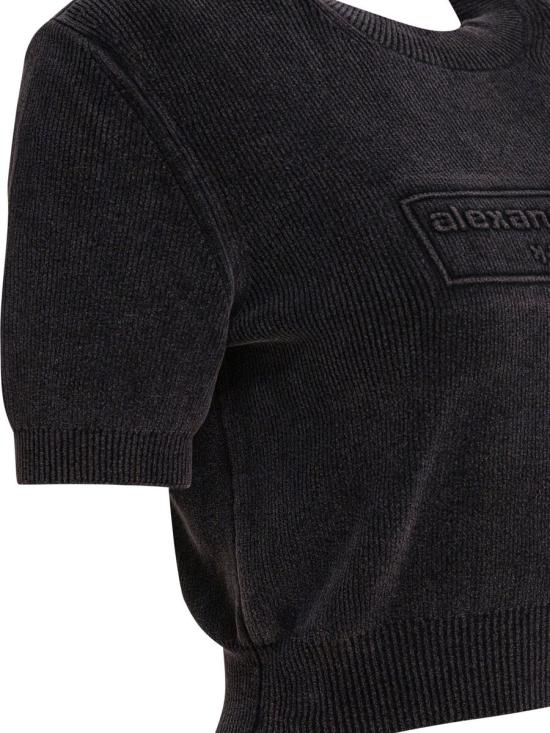 25FW 알렉산더 왕 반팔 티셔츠 1KC3251030011 Black - ALEXANDER WANG