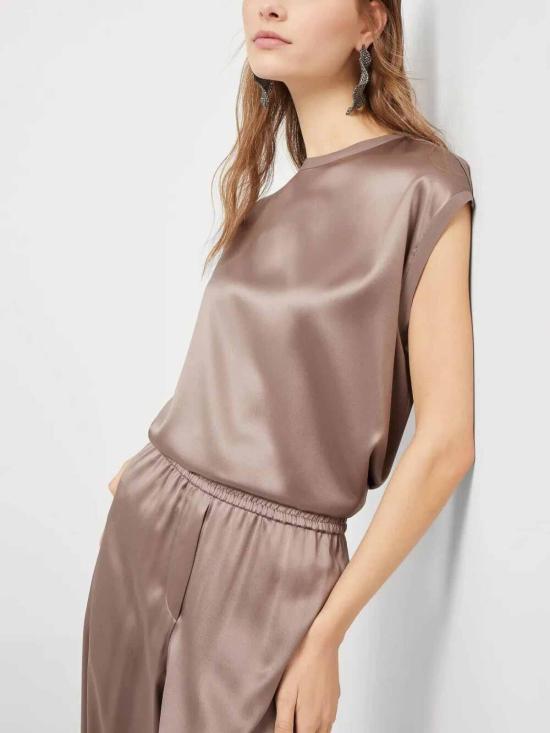  브루넬로 쿠치넬리 반팔 티셔츠 M0C59EH500C2925 Brown - BRUNELLO CUCINELLI