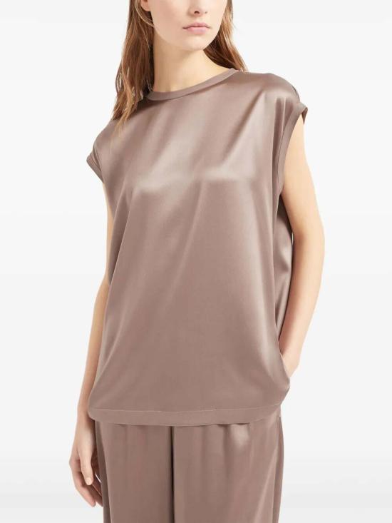  브루넬로 쿠치넬리 반팔 티셔츠 M0C59EH500C2925 Brown - BRUNELLO CUCINELLI