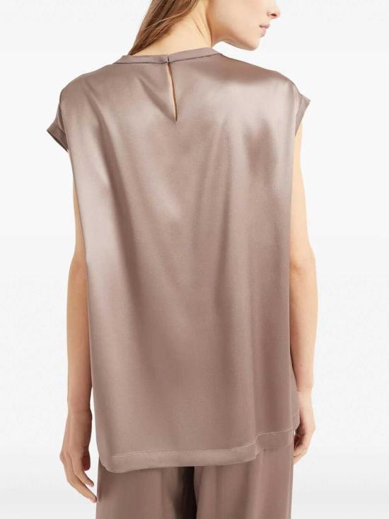  브루넬로 쿠치넬리 반팔 티셔츠 M0C59EH500C2925 Brown - BRUNELLO CUCINELLI