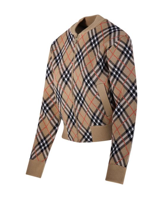 25FW 버버리 체크 집업 가디건 8110607 C1309 SAND SAND IP CHECK - BURBERRY