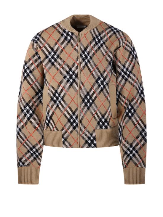 25FW 버버리 체크 집업 가디건 8110607 C1309 SAND SAND IP CHECK