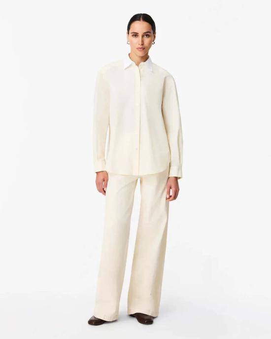  어나더 투모로우 셔츠 플리츠 백 셔츠 화이트 - ANOTHER TOMORROW