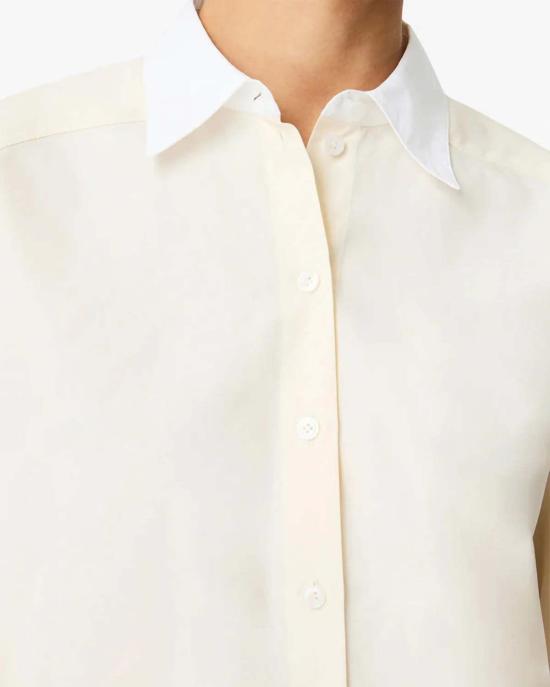  어나더 투모로우 셔츠 플리츠 백 셔츠 화이트 - ANOTHER TOMORROW