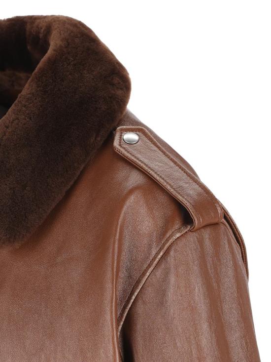 25FW 프라다 나파 가죽 보머 자켓  58A234162BF0134 AI25 BROWN - PRADA