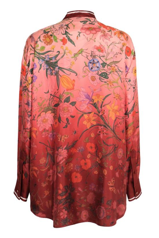 25FW 구찌 그라데이드 플로럴 롱 슬리브 셔츠 835617ZATG8 5057 MULTICOLOR - GUCCI