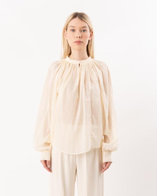  포르테포르테 블라우스 포르테 포르테 Co/Se 보일 보헤미안 셔츠 크림 - FORTE FORTE