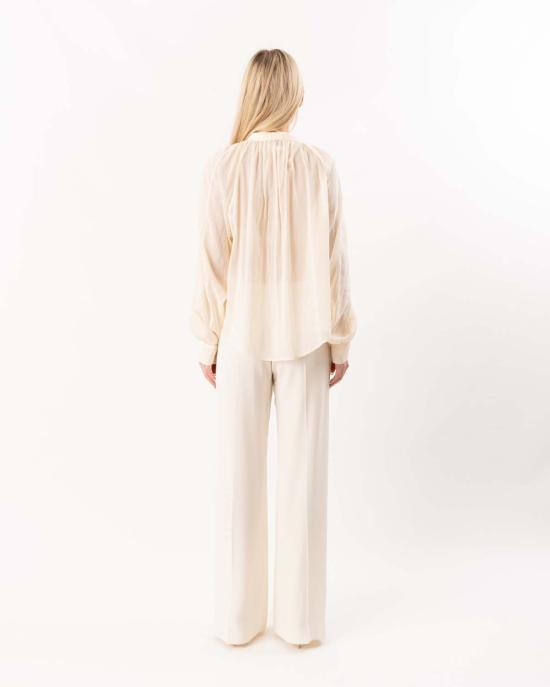  포르테포르테 블라우스 포르테 포르테 Co/Se 보일 보헤미안 셔츠 크림 - FORTE FORTE