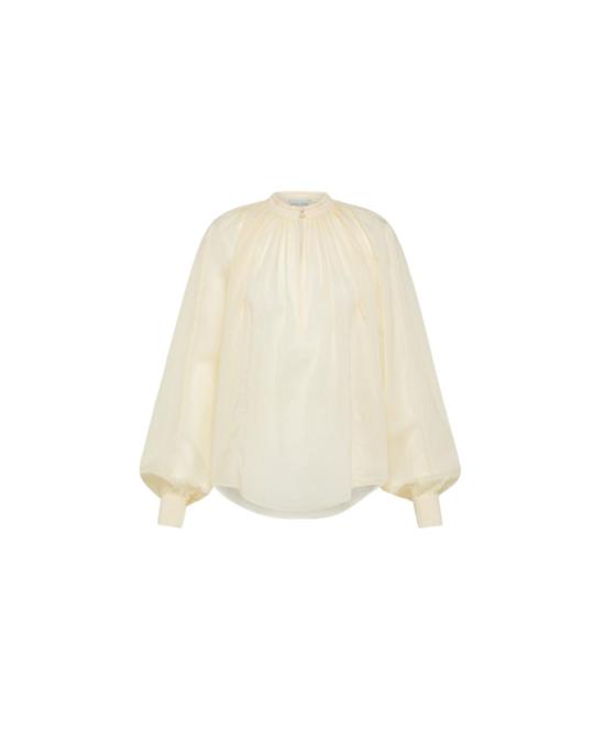  포르테포르테 블라우스 포르테 포르테 Co/Se 보일 보헤미안 셔츠 크림