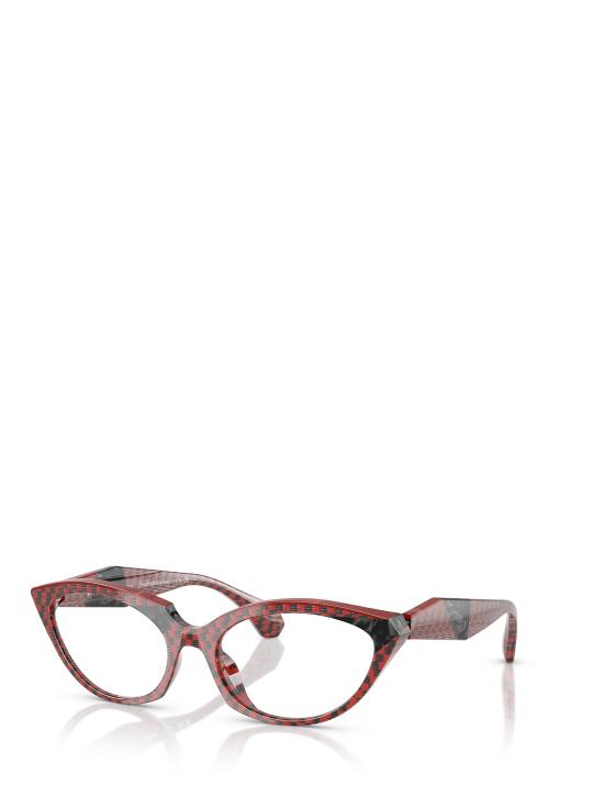 26FW 알랭미끌리 안경 A03529 002 DAMIER BLACK ROUGE NOIR ROUGE - ALAIN MIKLI