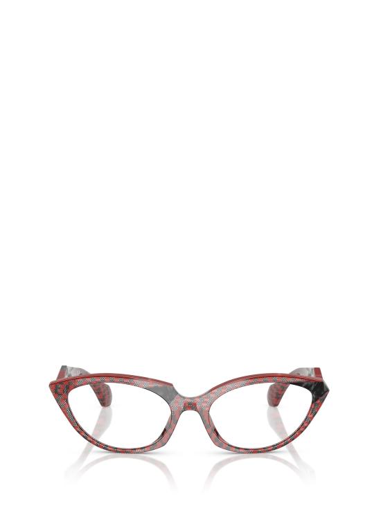 26FW 알랭미끌리 안경 A03529 002 DAMIER BLACK ROUGE NOIR ROUGE