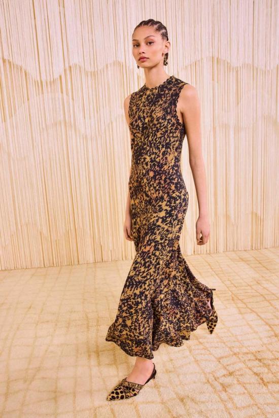  울라 존슨 롱 원피스 클리어 슬리브리스 바이어스 롱 드레스 사바나 - ULLA JOHNSON