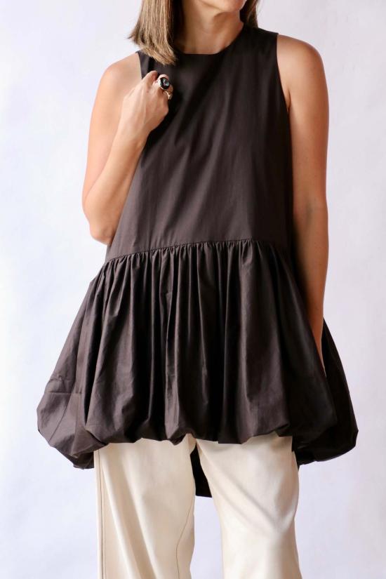  코데라 숏 원피스 벌룬 미니 드레스