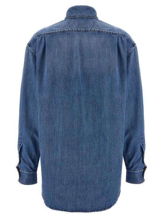 25FW 미우미우 블라우스 GWC125SOOO17GGF0076 Blue - MIU MIU