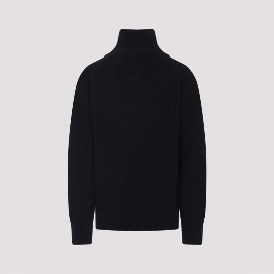 25FW 드리스 반 노튼 집업 니트 2520212172707 900 BLACK - DRIES VAN NOTEN