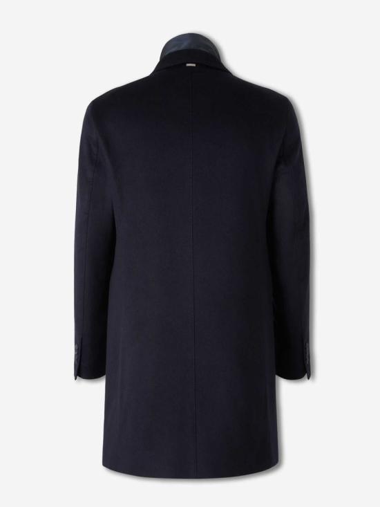 25FW 에르노 퓨어 캐시미어 & 리넨 벨벳 코트  CA000212U38126 9290Dark Navy Black - HERNO