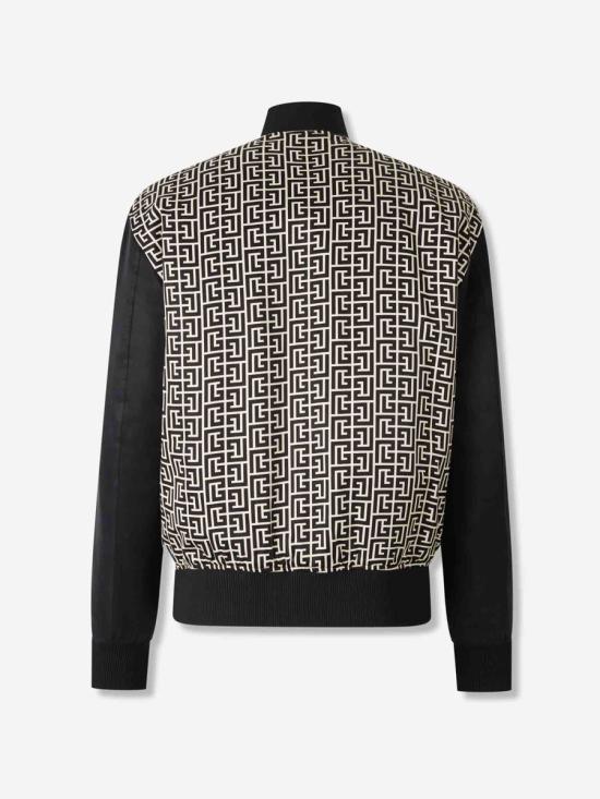 25FW 발망 봄버 자켓 FH1TFA40MH62 EDKNOIR IVOIRE BLACK WHITE - BALMAIN