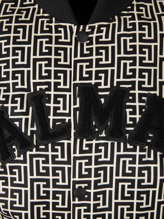 25FW 발망 봄버 자켓 FH1TFA40MH62 EDKNOIR IVOIRE BLACK WHITE - BALMAIN