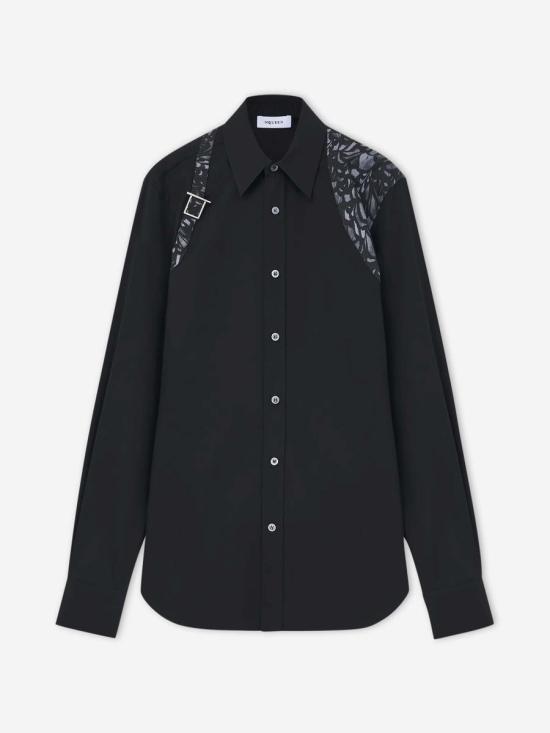 25FW 알렉산더 맥퀸 긴팔 셔츠 839286QNAAX 1000BLACK Black