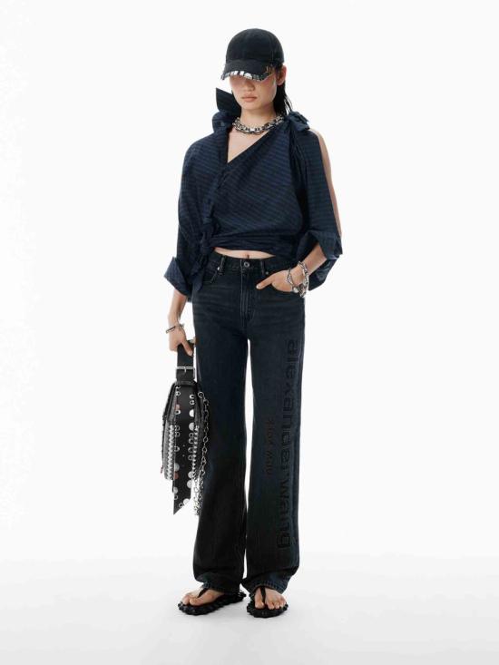 25FW 알렉산더 왕 데님 팬츠 4DC3254837 031GREYAGED Black - ALEXANDER WANG