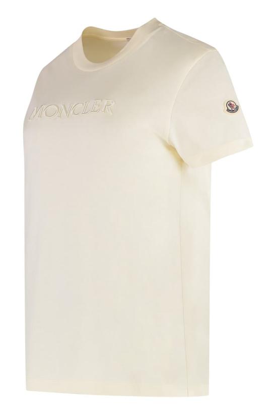 25FW 몽클레어 반팔 티셔츠 K20938C0001289AUO 037 Beige - MONCLER