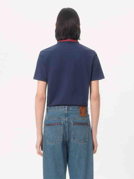 25FW 발렌티노 가라바니 폴로 티셔츠 7V3MH04AB18 D51INDACO NAVY BLUE - VALENTINO GARAVANI