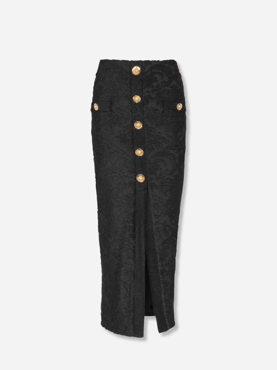 25FW 발망 미디 스커트 FF1LE481JK65 0PA0PANOIR Black