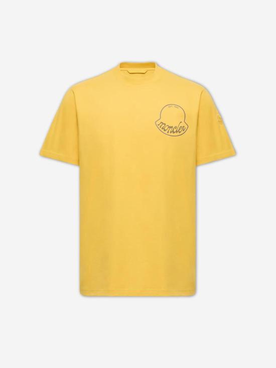 25FW 몽클레어 반팔 티셔츠 K20918C0001389AJS 107 YELLOW