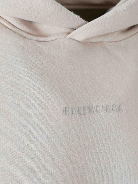 25FW 발렌시아가 미디엄 핏 후드 티셔츠  767877TSVP1 9661SAGE GREEN Beige - BALENCIAGA