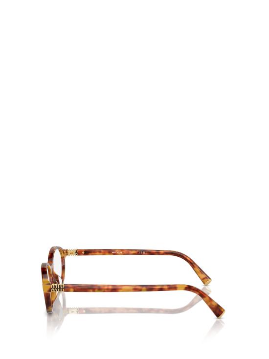 26FW 미우미우 오벌 프레임 안경 MU 09XV 4BW1O1 LIGHT HAVANA - MIU MIU