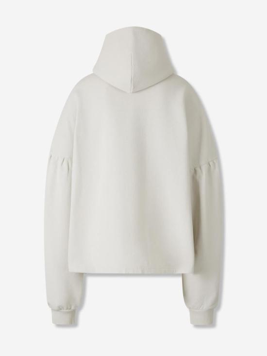 25FW 발렌시아가 로고 후드 티셔츠  818433TSVO3 9012DIRTY WHITE Beige - BALENCIAGA