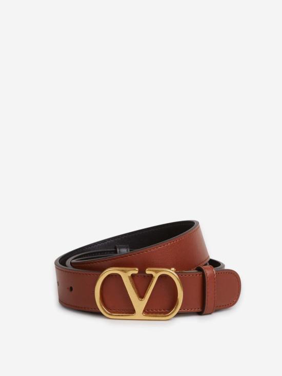 25FW 발렌티노 가라바니 가죽 벨트 7Y2T0SQ3IYR DRNDEEP CARAMEL NERO Brown