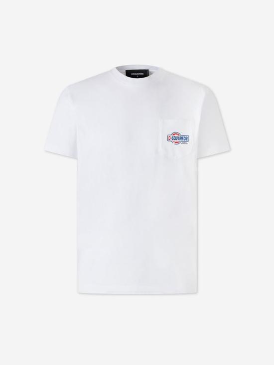 25FW 디스퀘어드2 반팔 티셔츠 S74GD1449D20020 100 WHITE