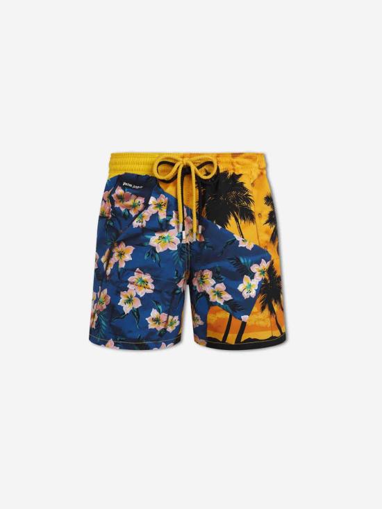 25FW 팜엔젤스 X 빌브레퀸 스윔팬츠 PMFD019F25FAB001 4518BLUE YELLOW Multicolor