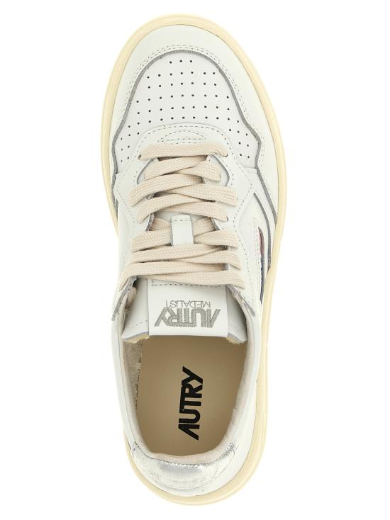 26FW 오트리 메달리스트 로우 레더 스니커즈 AULWLL05 Silver - AUTRY