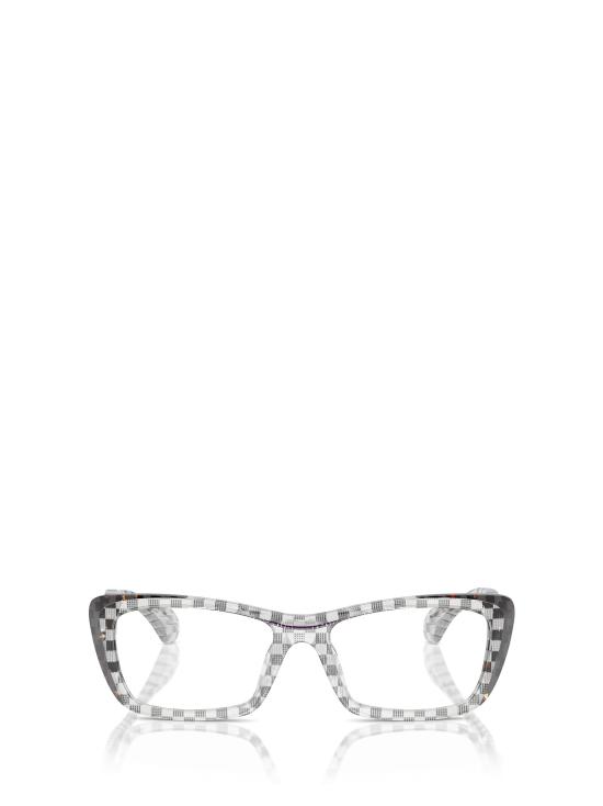 26FW 알랭미끌리 안경 A03522 001 DAMIER BLACK WHITE BROWN PURPLE