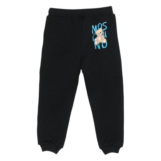 25FW [키즈] 모스키노 트레이닝/조거 팬츠 HUP08L LCA77 60100 BLACK - MOSCHINO